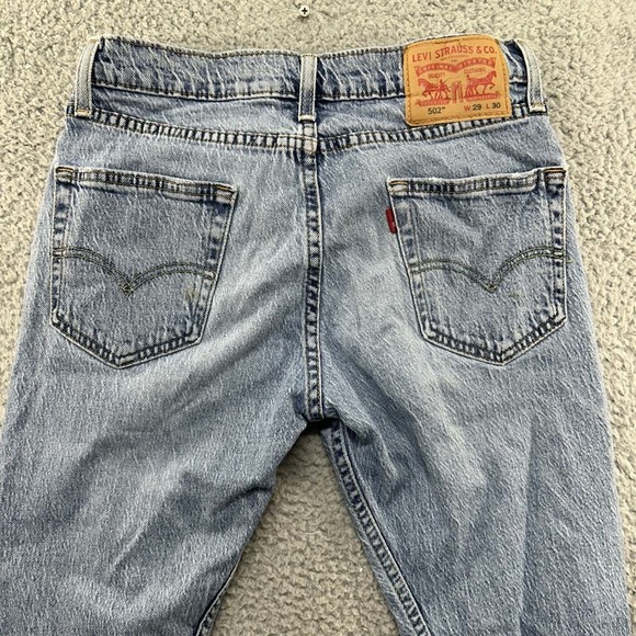 Levis 502 Jeans Mens 29 (27X26) Power Puff Girls Blue Clean Blue Denum - Picture 13 of 15